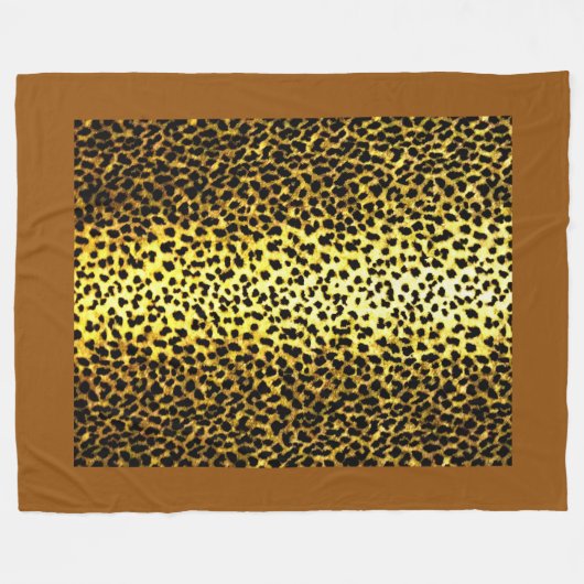 Foto von Leopard Wallpaper Fleecedecke (Vorderseite (Horizontal))