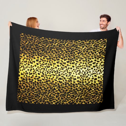 Foto von Leopard Wallpaper Fleecedecke (Beispiel)