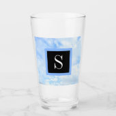 Foto von Light Blue Cloudy Sky mit Single Initial Glas (Vorderseite)