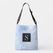 Foto von Light Blue Cloudy Sky mit Single Initial Tragetaschen Mit Langen Trägern (Rückseite)