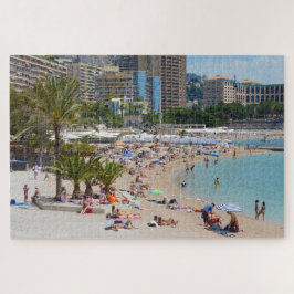 Foto von Menschen am Strand von Monte Carlo Puzzle