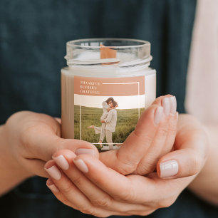 Foto von Modern Family   Dankbar Gesegnet Erkentli Quadratischer Aufkleber