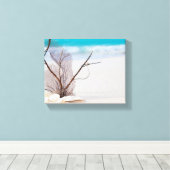 Foto von Muscheln am Sandstrand Leinwanddruck (Insitu (Holzboden))