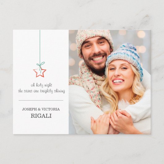 Foto von New Home Holiday Moving Announcemet Postkarte (Vorderseite)