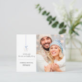 Foto von New Home Holiday Moving Announcemet Postkarte (Stehend Vorderseite)