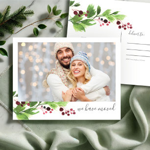 Foto von New Home Holiday Moving Announcemet Postkarte