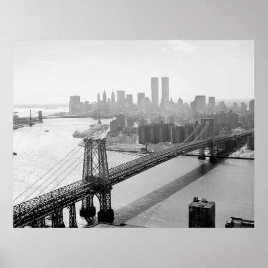 Foto von NYC und The Williamsburg Bridge Poster (Vorne)