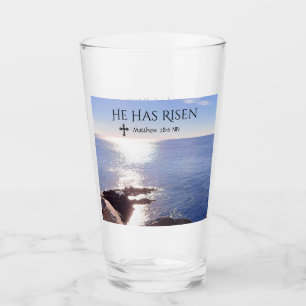 Foto von Ocean Christ hat Bibel Verse Ostern Glas