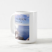Foto von Ocean Christ hat Bibel Verse Ostern Kaffeetasse (Vorderseite Links)