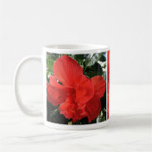 Foto von Orange Double Hibisken Individuelle Name Kaffeetasse (Links)