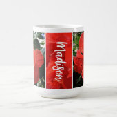 Foto von Orange Double Hibisken Individuelle Name Kaffeetasse (Mittel)