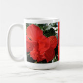 Foto von Orange Double Hibisken Individuelle Name Kaffeetasse (Links)