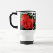 Foto von Orange Double Hibisken Individuelle Name Reisebecher (Links)