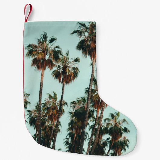 Foto von Palmen Kleiner Weihnachtsstrumpf (Vorderseite)
