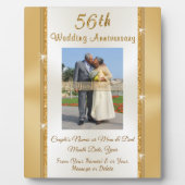 Foto von Personalized 56th Wedding Anniversary Gif Fotoplatte (Vorderseite)