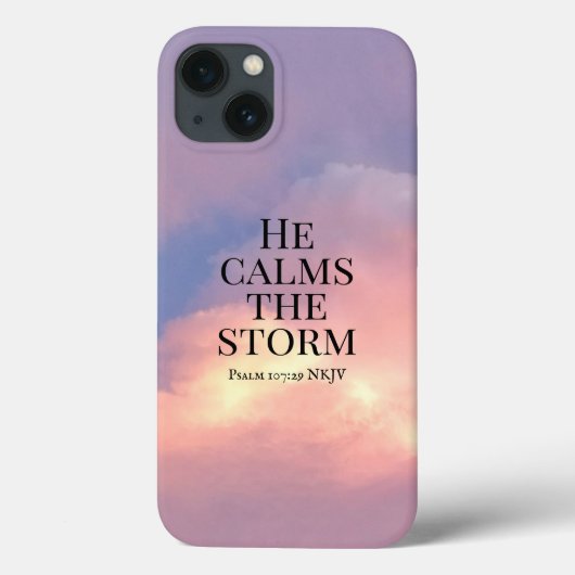 Foto von Pink Sky beruhigt die Storm Bible Verse Case-Mate iPhone Hülle (Rückseite)