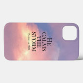 Foto von Pink Sky beruhigt die Storm Bible Verse Case-Mate iPhone Hülle (Rückseite (Horizontal))