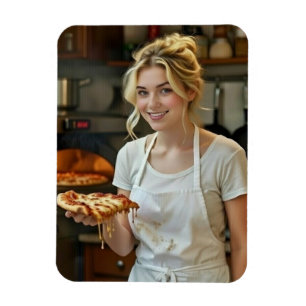 Foto von Pizzaessen personalisieren anpassen Magnet
