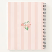 Foto von rosa Wildblumen-Mutter-Sprüchen Notizblock (Rückseite)