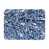 Foto von schneebedeckten Winterbaumzweigen Magnet (Horizontal)