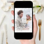 Foto von Schneeflocken Winterhochzeit Save The Date