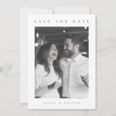 Foto von Schwarz und Weiß Save the Date Einladung (Vorderseite)