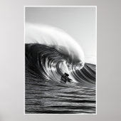 Foto von Schwarz-Weiß-Barrel-Wave - Dramatischer O Poster (Vorne)