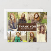 Foto von Showcase Graduation Thank You Card - Wood Postkarte (Vorne/Hinten)