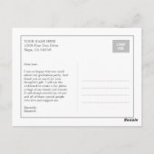 Foto von Showcase Graduation Thank You Card - Wood Postkarte (Rückseite)