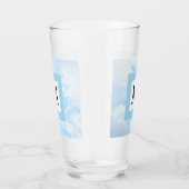 Foto von Soft Blue Sky Custom Single Initial Glas (Rechts)