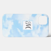 Foto von Soft Blue Sky Extravagant Letter Single I Case-Mate iPhone Hülle (Rückseite (Horizontal))