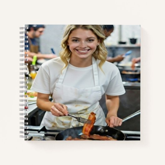 Foto von Speckkochen anpassen Notizblock (Vorderseite)