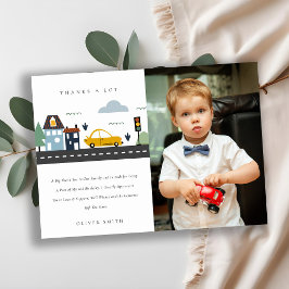 Foto von städtischen Personenkraftwagen Dankeskarte