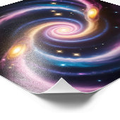 Foto von Sternen und Galaxien verschiedener Farben (Ecke)