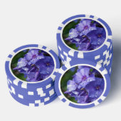 Foto von violetter Blume Pokerchips (Stapel)