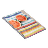 Foto von Wassermelonenscheiben in Scheiben Notizblock (Rechte Seite)