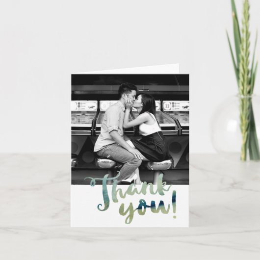 Foto von Watercolor Thank You Folding Card Dankeskarte (Vorderseite)