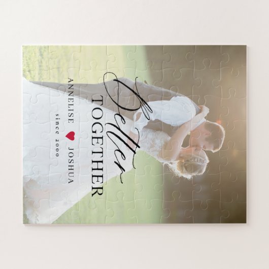 Foto von Wedding Paar Personalized Puzzle (Horizontal)