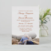 Foto von Wedding With Real Rose Gold Folieneinladung (Stehend vorne)