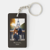 Foto von Weinkäse Bester Vater jemals Schlüsselanhänger (Rückseite)