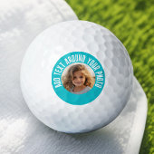 Foto von With Bright Blue Border and Custom Text Golfball