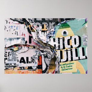 Foto von zerrissenen Papieren schließen Poster