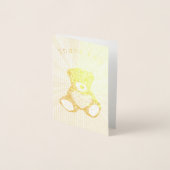 Foto-Vorlage für Babydusche Danke Gold Card Folienkarte (Vorderseite)