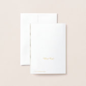 Foto-Vorlage für Babydusche Danke Gold Card Folienkarte (Rückseite mit Umschlag)