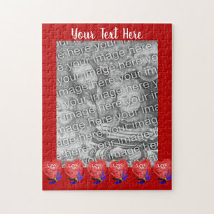 Foto-Vorlage für herzförmige Balkone-Liebe Puzzle