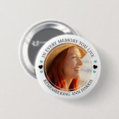 Foto-Vorlage Gedenk Erinnerung Button (Vorne & Hinten)