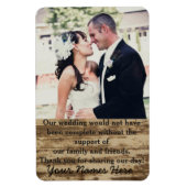 Foto-Vorlage Hochzeit Danke Magnet (Vertikal)