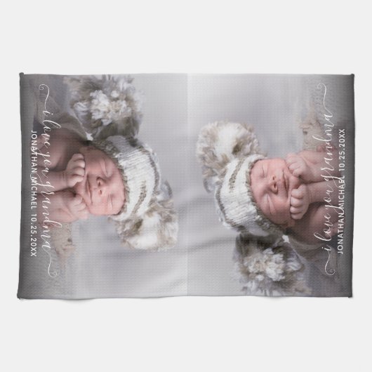 Foto Vorlage I Liebe Sie Großmutter Küchentuch (Horizontal)