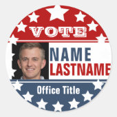 Foto Wahlkampagne Klassischer Rundaufkleber Runder Aufkleber (Vorderseite)