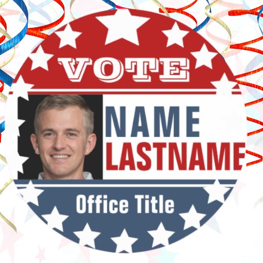 Foto Wahlkampagne Klassischer Rundaufkleber Runder Aufkleber